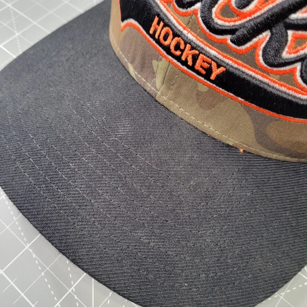 Anaheim Ducks Hat Cap Snap Back Camo Black NHL Hockey Mens Mitchell Script